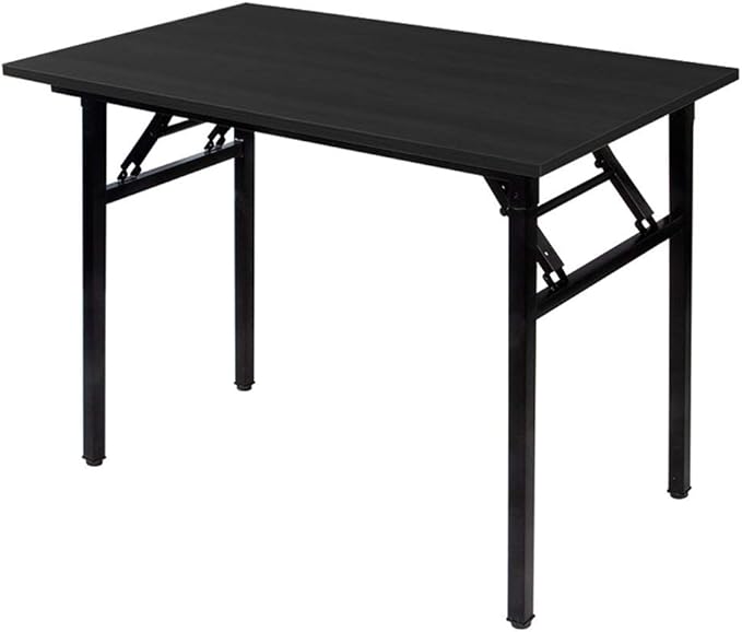 soges Computer Desk 39.4 inches Folding TableLaptop Desk Dining Table Writing Table Study DeskWorkstation for Home Office No- Assembly RequiredBlack