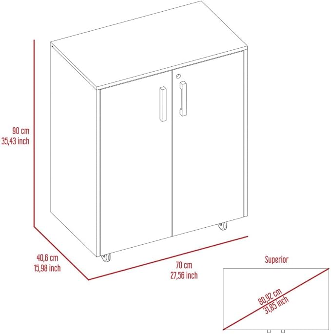 Black Mobile Filing Cabinet with Shelf &amp Drawer Double Door 4 Black Wheels Rectangular Portable Filing Cabinet Traditional for Office Study Room