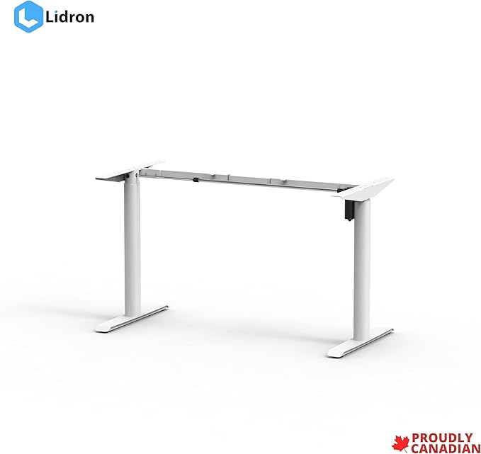 AKI Electric Desk Frame – Obsidian | Premium Motor Smart Controller | Robust Build for Home Office &amp Gaming Made in Canada (Black Frame Only)