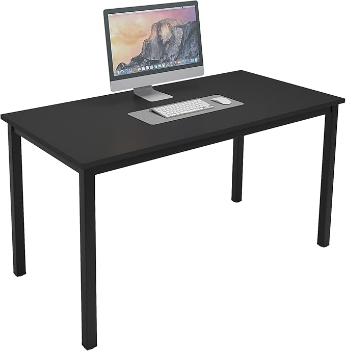 sogesfurniture 47.2 inches Office Desk Computer Desk Gaming Desk Computer Table Sturdy Writing Workstation for Home Office Black