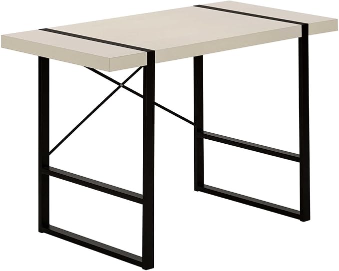 Industrial-Inspired Taupe Computer Desk 48 L Modern Laptop Workstation for Home Office