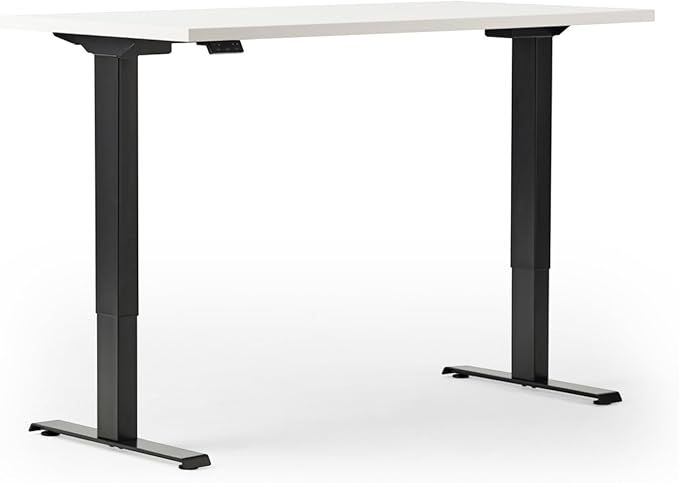 Haworth Perk Standing Desk Height Adjustable Sit-to-Stand Desk with Programmable Controls Spacious Computer Desk for Home Office Essentials Modern Room Decor Linen