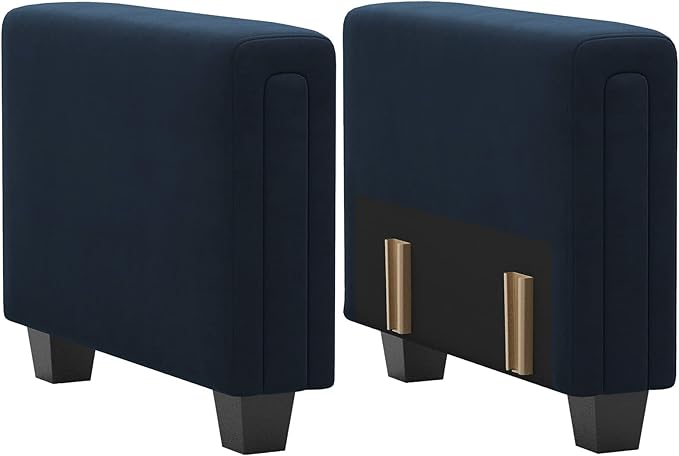 Belffin Velvet Armrest Module for Modular Sectional Sofa Couch Side Armrest for Sectional Modular Couch Blue