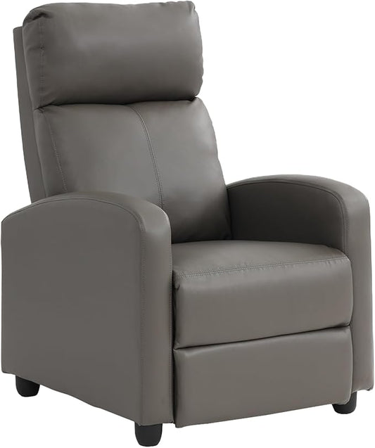 Recliner Chair for Living Room Recliner Sofa Wingback Chair Single Sofa Accent Chair Arm Chair Home Theater Seating Modern Reclining Easy LoungeGrey