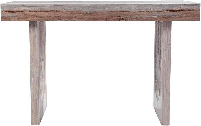 Chadkirk Faux Marble Writing Desk: Modern Desk for Home Office Living Room Bedroom