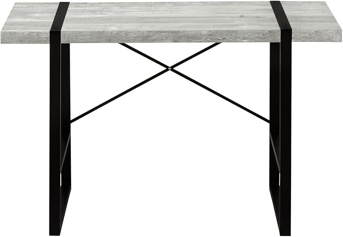 Modern Grey &amp Black Computer Desk for Home Office - 48 L