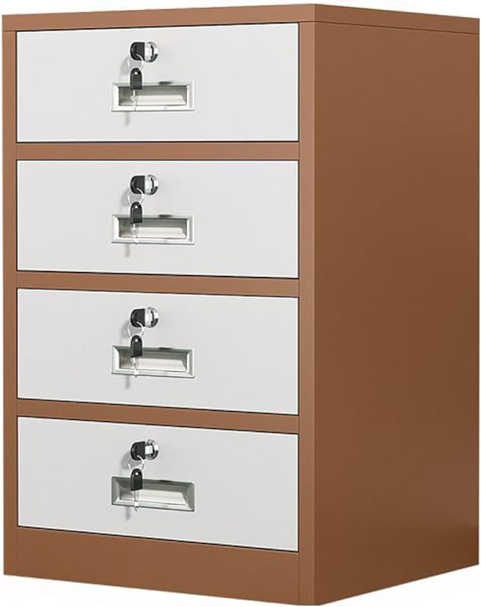 Metal Filing Cabinet with Adjustable Shelves and Drawers for Home Office Storage - Lockable Storage Solution for Organization at Home