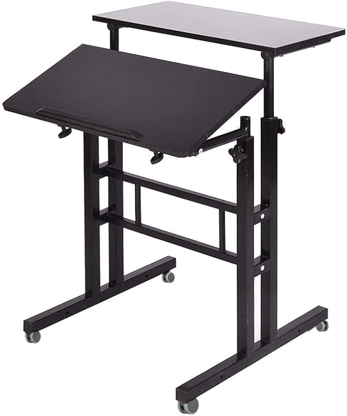 soges Adjustable Stand Up Desk Computer Desk Workstation Sit-Stand Desktop Standing Desk Black 101-BK