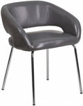 Flash Furniture Fusion Series Contemporary Gray LeatherSoft Side Reception Chair