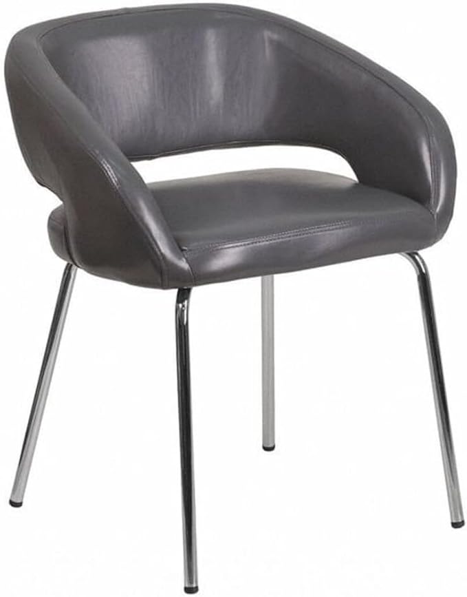 Flash Furniture Fusion Series Contemporary Gray LeatherSoft Side Reception Chair