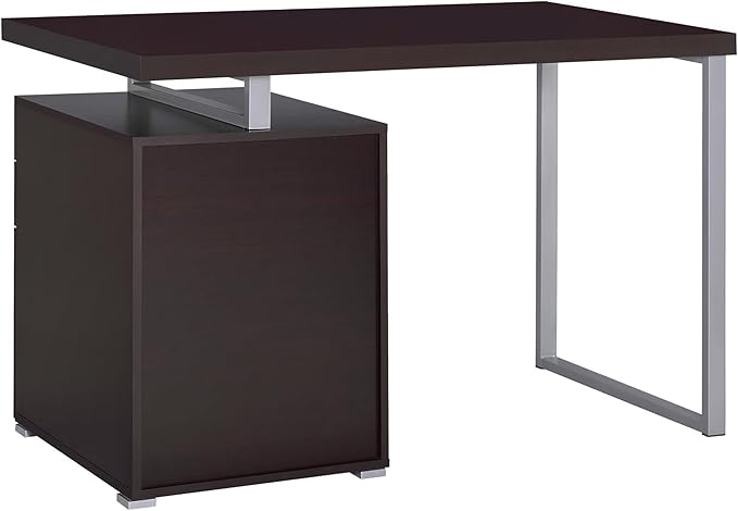 Cappuccino 3-Drawer Reversible Office Desk