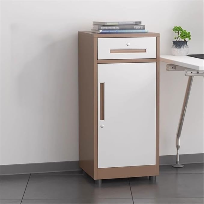 File Cabinets File Filing CabinetSteel Drawer CabinetOffice Multifunctional Storage CabinetUnder Desk with Locking Cabinet File Storage Cabinets(Brown)