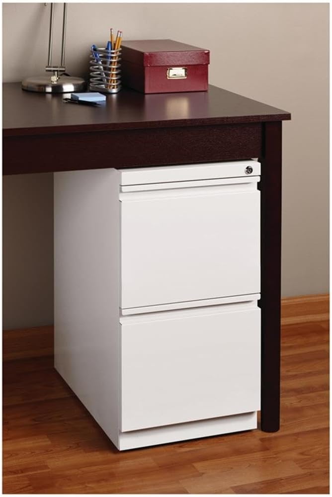Hirsh Industries 20 Deep 2 Drawer Mobile File Cabinet File in White