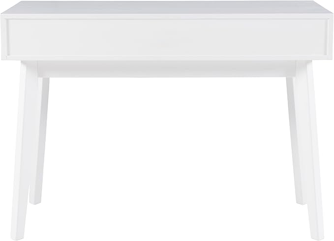 Powell Cason White Wooden Two Drawer Ripples Desk