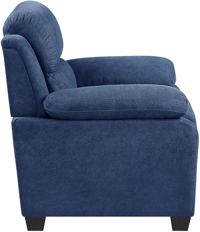 Lexicon Holleman Fabric Upholstered Love Seat in Blue Color