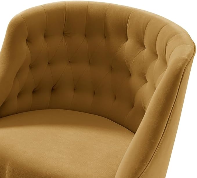 Velvet Office Chair with Gold Base Modern Cute Desk Chair Comfortable Adjustable Swivel Task Chair for Home Office Living Room Bedroom Vanity Study Golden