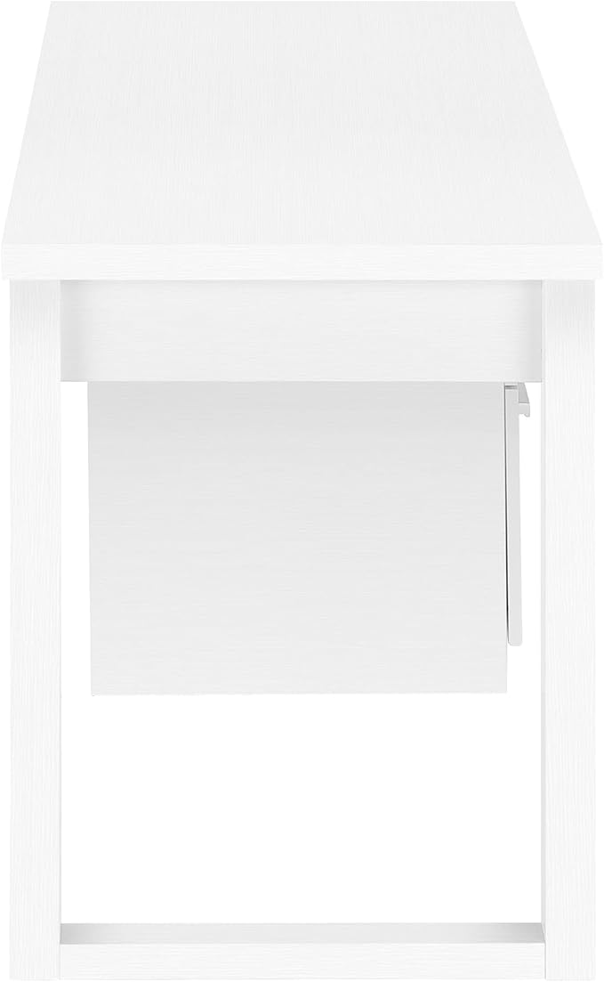 Monarch Specialties I 7690 Computer Desk Home Office Laptop Left Right Set-up Storage Drawers 48 L Work Laminate White Contemporary Modern
