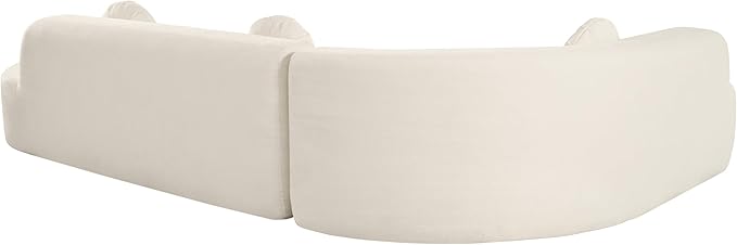 kevinplus 122'' Sectional Curved Sofa Sponge Couch with Chaise Lounge for Living Room L-Shape Corner Modern Sectional Sofa Couch No Wood Structure &amp No Assembly 72 Hour Rebound Beige