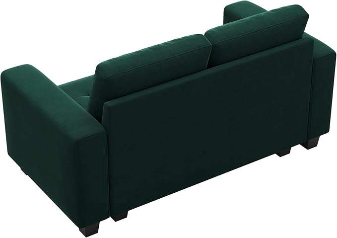 Belffin Velvet Modular Loveseat Sofa Couch 2 Seater Sofa Love Seats for Small Space Green