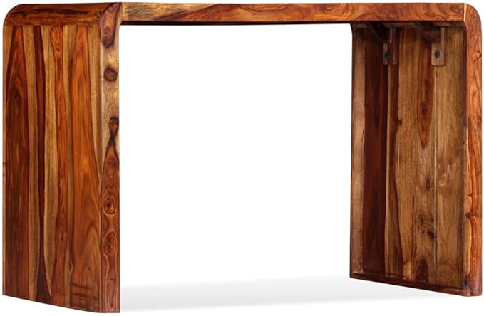 Sideboard Desk Honey Brown Solid Sheesham Wood Table for Home Office Writing Study Computer Living Spaces (47.2 x 19.7 in)