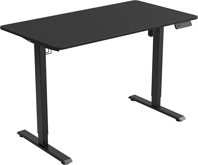 FEZIBO One-Piece Standing Desk Adjustable Height Stand up Home Office Desk 40x24 Inch Electric Standing Computer Desk with 4 Memory Presets Headphone Hook Black