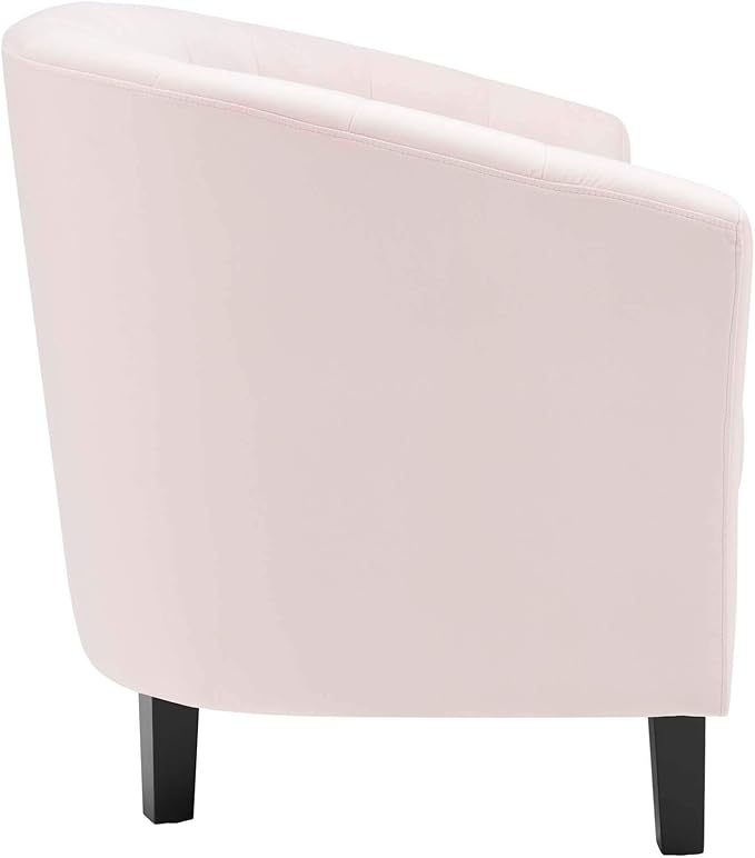 Modway Prospect Channel Tufted Performance Velvet Loveseat Pink