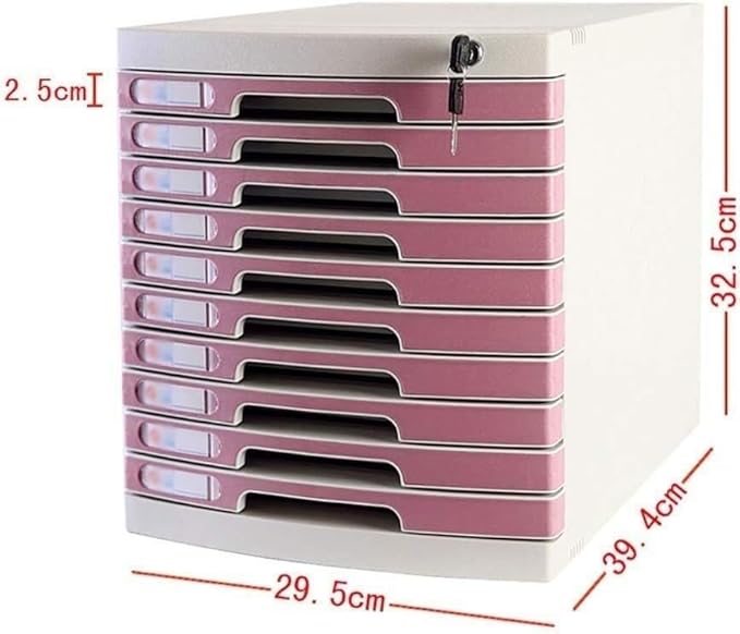 File Cabinet with Lock Filing Cabinet Office Desktop Cabinet Data Storage Box 10 Shelf Bookcase Data Cabinet