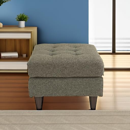 Modway EEI-1667-OAT Empress Mid-Century Modern Upholstered Fabric Ottoman In Oatmeal