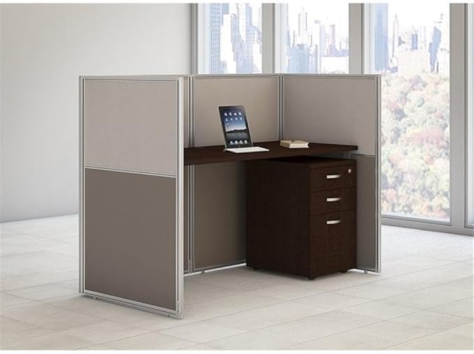 Scranton &amp Co 3 Drawer Mobile File Cabinet 25.37H x 15.98W x 20.08D Laminate MDF Steel Mocha Cherry Finish Lockable Letter/Legal Files Rolling Casters Fits Under Desk Office Storage Solu