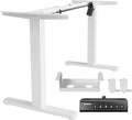 HUANUO Standing Desk Frame with 220lbs Powerful Brushless Motor Thick T-Shaped Adjustable Desk Legs Made of Automotive-Grade Steel for Max 75″ x 35″ Desktop for Home Office White Frame Only