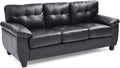 Glory Furniture Gallant Faux Leather Sofa in Black