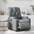 Electric Massage Recliner Chair Gray Faux Leather Ergonomic Design Living Room Home Theater Seating 24V 2A Power 242.5 lb Capacity Living Room Chairs