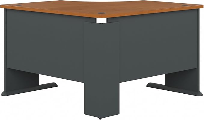 Bush Business Furniture Series A 48W Corner Desk in Natural Cherry and Slate