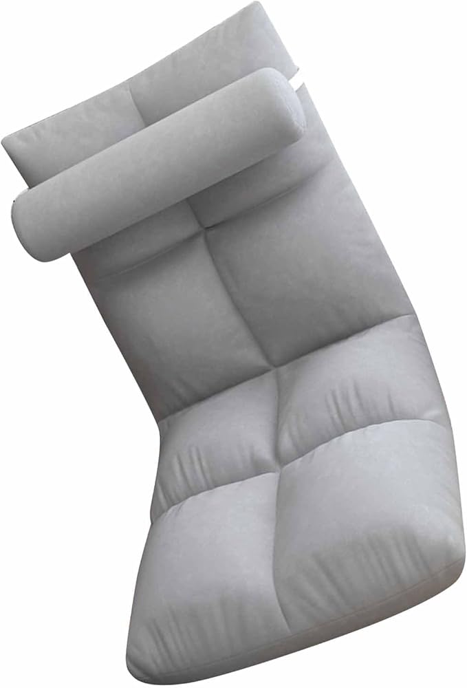 Denash Foldable Floor Lazy Sofa with Lumbar Pillow 5 Adjustable Positions Chaise Lounger Sofa with Back Support Soft Bean Bag Sofa Bed Floor Sofa for Home Living Room Bedroom