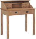 Solid Teak Wood Desk Rustic Rectangular Table Home Office Computer Drawers Table for Home Living Room Bedroom Compact Spaces Study Desk Adjustable