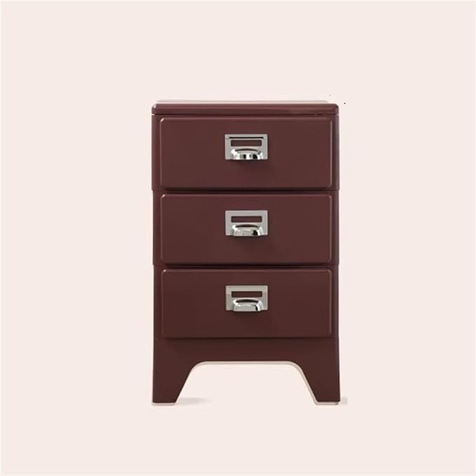2/3/4/5 Floors Drawer File Cabinet -Retro Style Plastic File Cabinet for Under Desk Storagefor Home or Office Organization Storage CabinetSpace-Saving(25.6in Red)