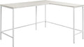 OSP Home Furnishings Contempo L-Shaped Desk White