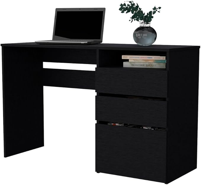 Computer DeskWork Surfaces One Shelf Black FinishHome Office Desk