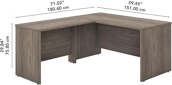 Bush Business Furniture Studio C 60W x 30D L Shaped Desk with 42W Return