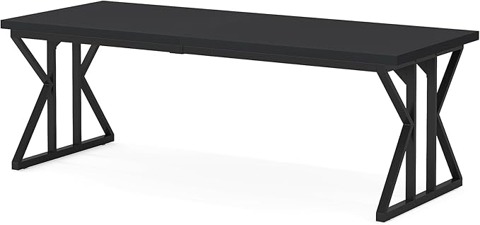 Tribesigns 78.7-Inch Executive Desk Large Computer Office Desk Workstation Modern Simple Style Laptop Desk Study Writing Table Business Furniture for Home Office (Black 78.7 Inch)