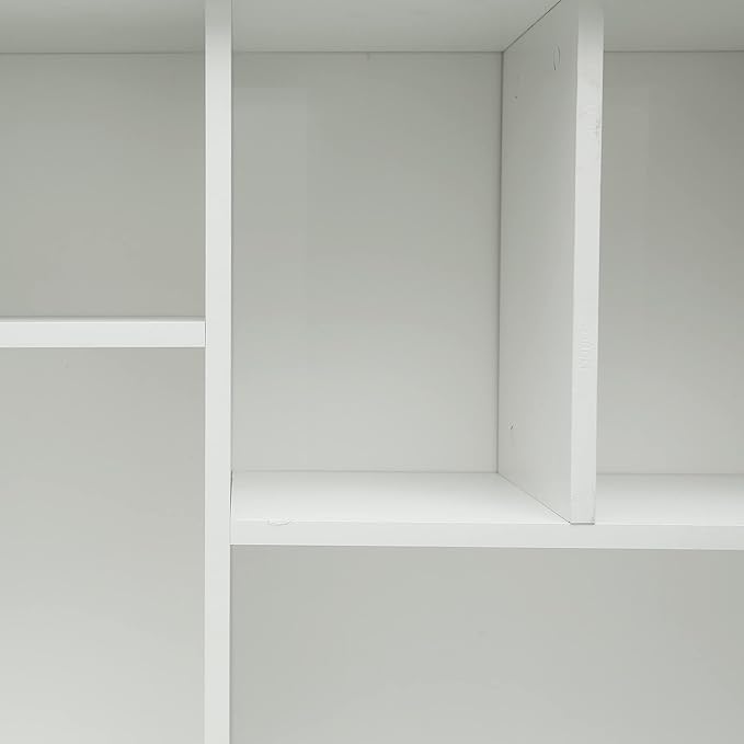 Modern Home Office Computer Desk with Hutch Office Table with Drawers and Storage CabinetMDF+Wood Study Desk for OfficeStudy Room