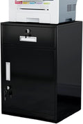 File Cabinet Under Desk with Locking Drawer Cabinet File Information Cabinet Tin File Cabinet (Color : Black)