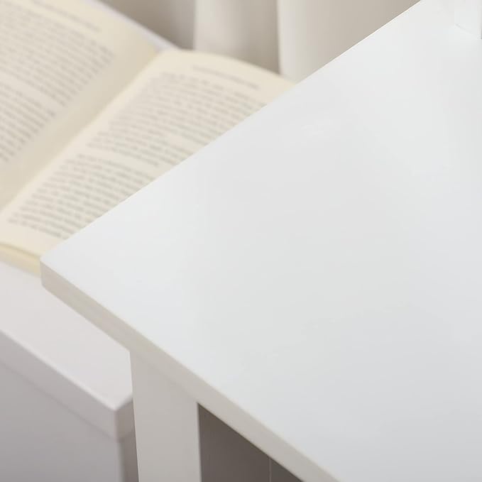 Computer Desk with Drawers Shelves Home Office Desk with Storage Corkboard Workstation Table with Cable Hole White