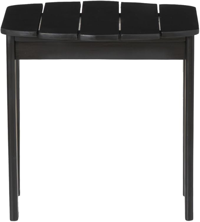 Linon Jayce Black Solid Wood Adirondack Two Piece Chair and Side Table Set
