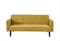 72 Velvet Convertible Sofa Bed - Retro Modern Folding Futon Sleeper w/Tufted Upholstery - Space-Saving Couch for Apartments/Dorms (72 x 34.6 x 30.25) Golden Yellow