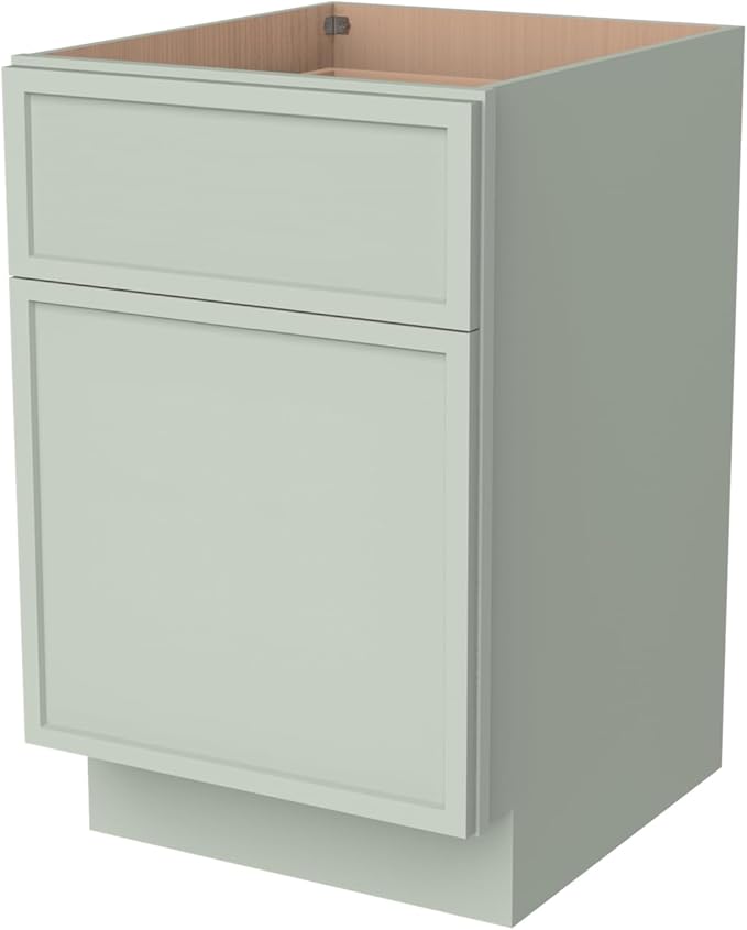 RTA Solid Wood File Cabinet with 2 Drawers Desk Under-Table Wooden File Cabinet Suitable for Bedside or Freestanding File Storage Cabinet (Jade Green 18 W × 21 D × 29.5 H)