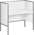 Monarch Specialties I 7729 Office Cubicle 48 L Desk Work Commercial Grade White Laminate Silver Metal