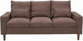 Panana Modern Sofa Couch for Living Room Sofa Couch 3 Seater in Linen Fabric Brown