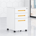 Office Storage File Cabinet Movable Cabinet Three Drawers Movable Sliding Storage Cabinet Low Cabinet with Lock (E)