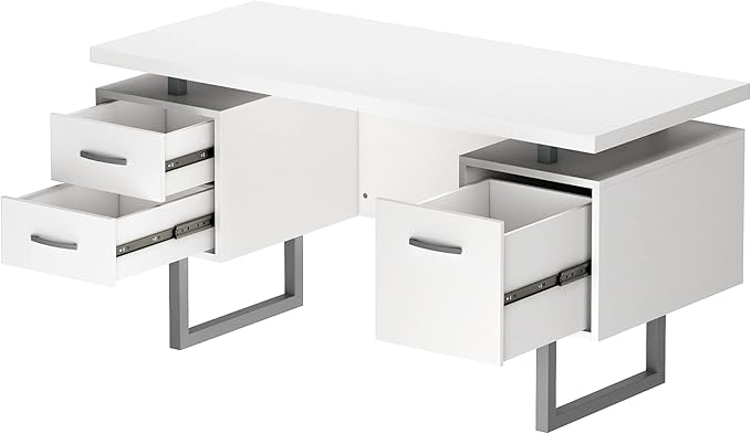 60 White Study Writing Home Office Desk